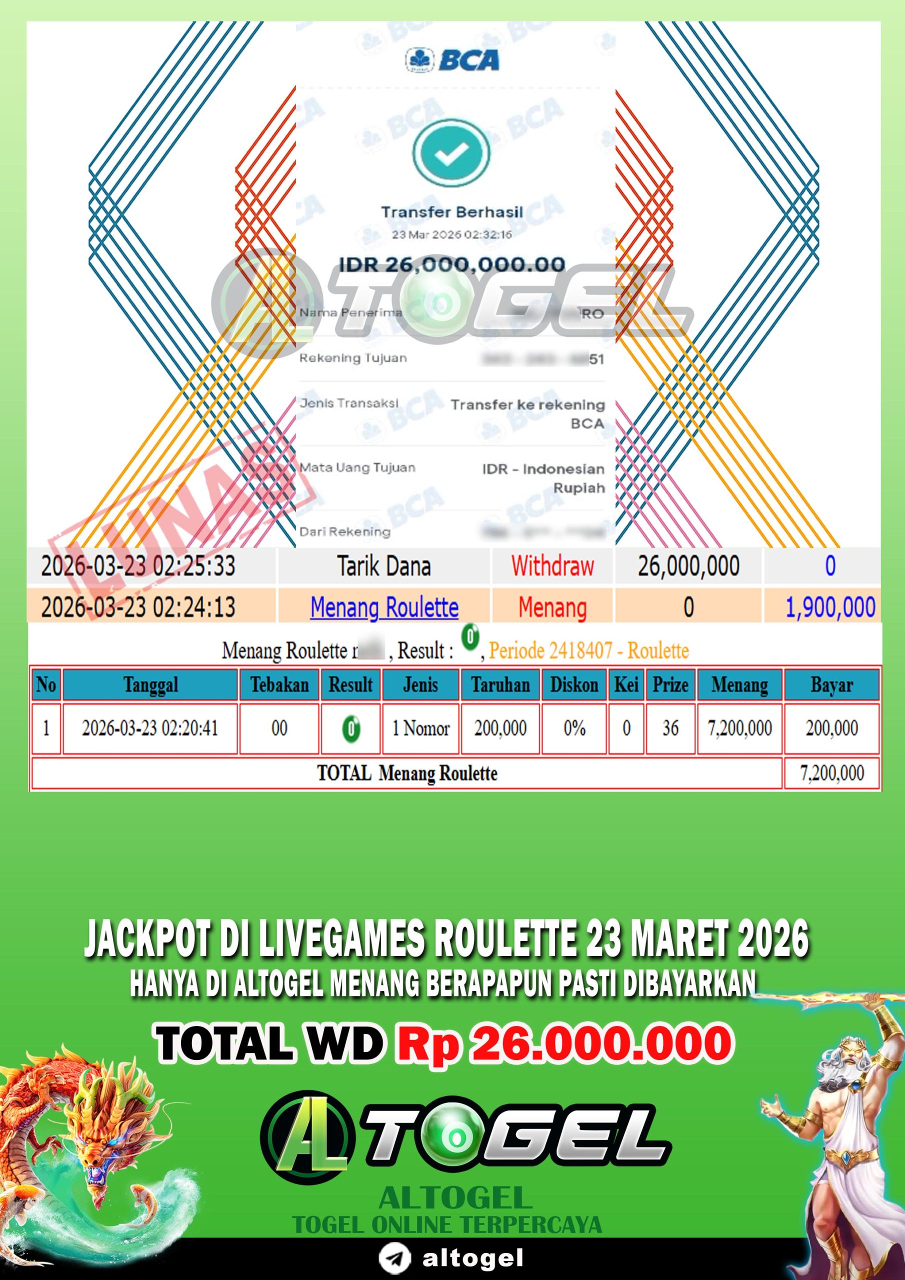 BUKTI JP ALTOGEL 23 MARET 2026
