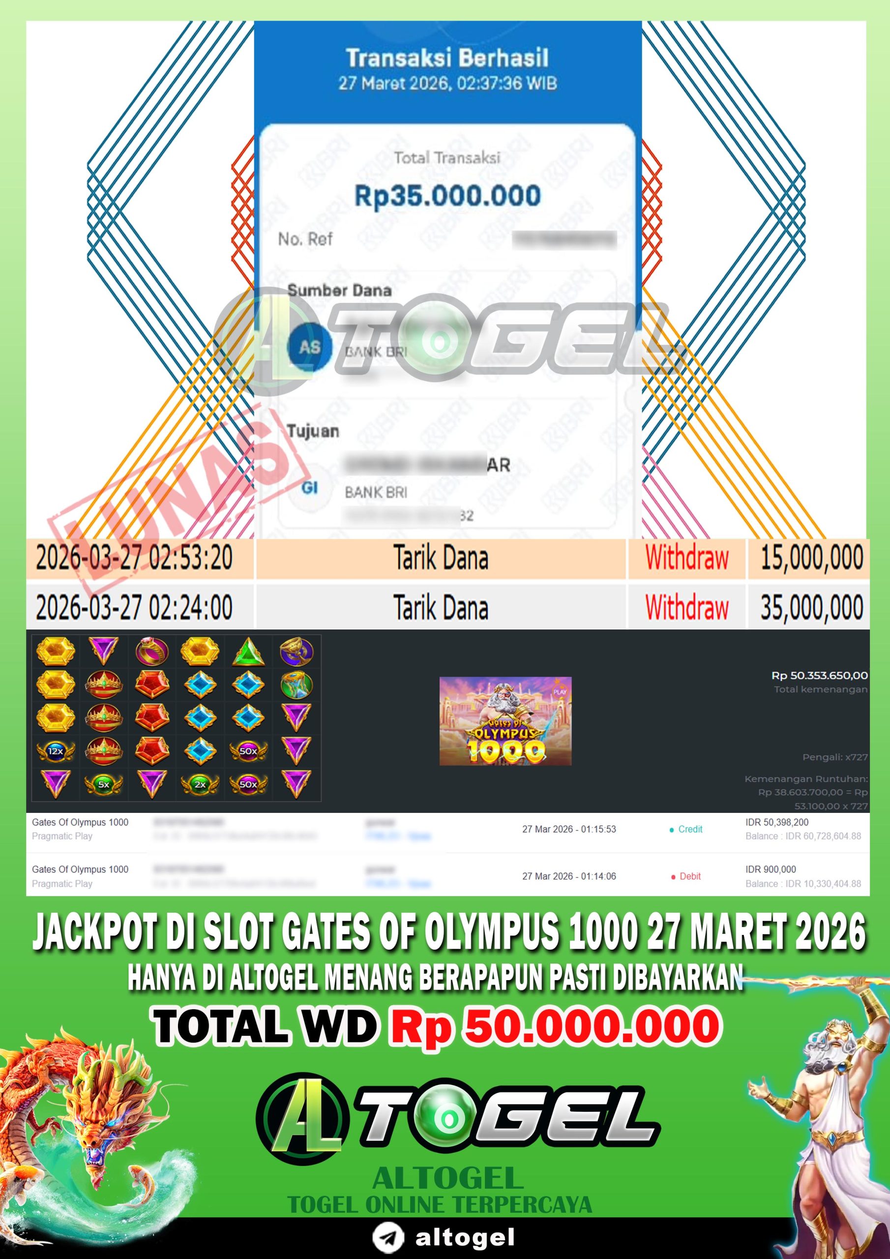 BUKTI JP ALTOGEL 27 MARET 2026